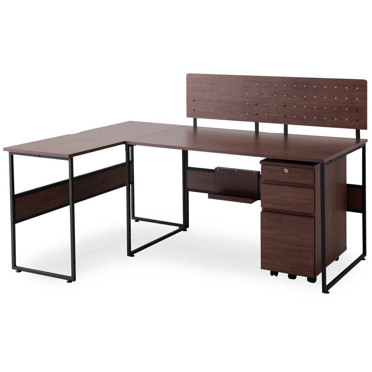 LOWYA（ロウヤ） デスク パソコンデスク l字型 おしゃれ 4点セット 幅