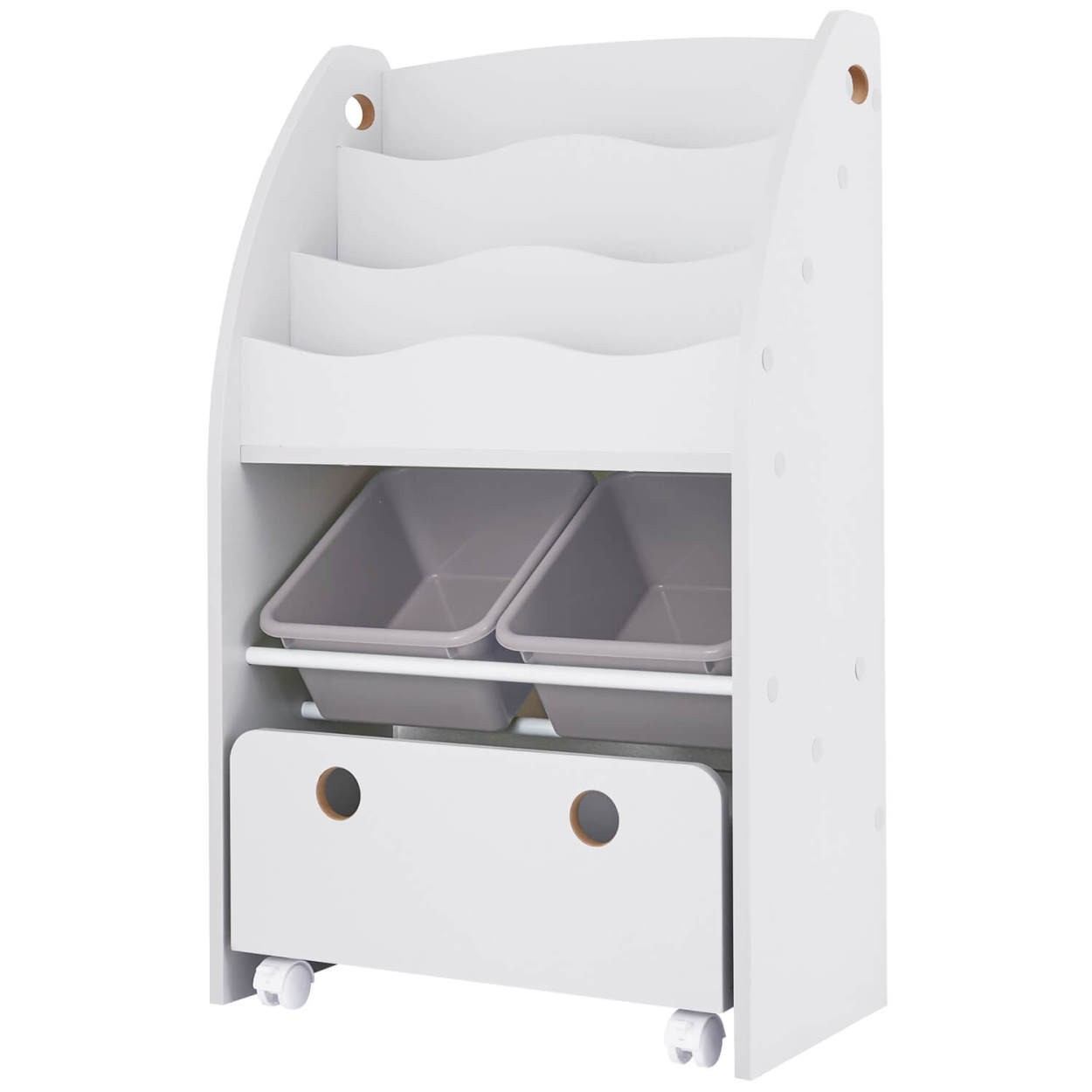 LOWYA（ロウヤ） 絵本棚 おもちゃ箱 大容量 スリム 収納 ボックス