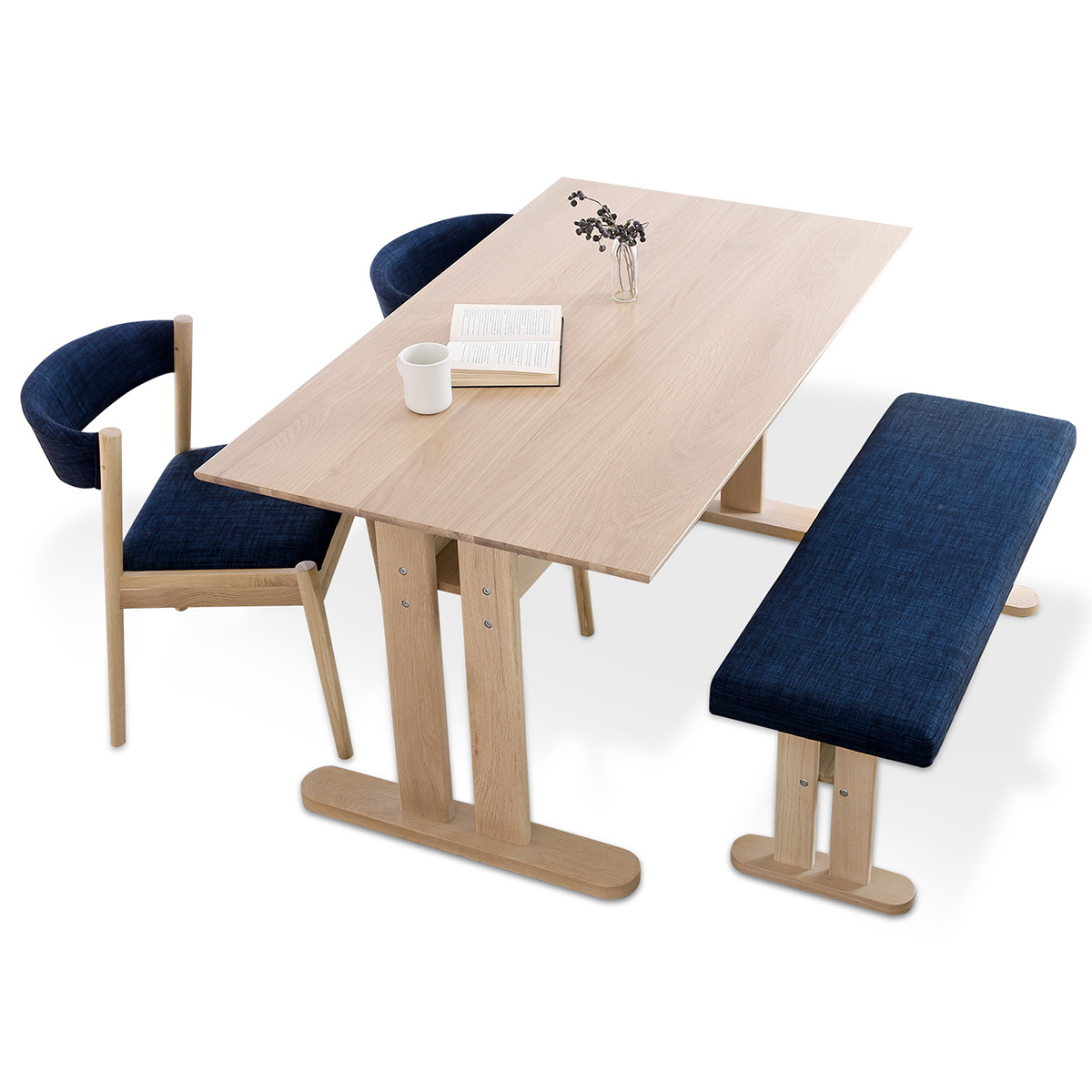 LOWYA（ロウヤ） ダイニングテーブルセット 4人用 幅140cm おしゃれ