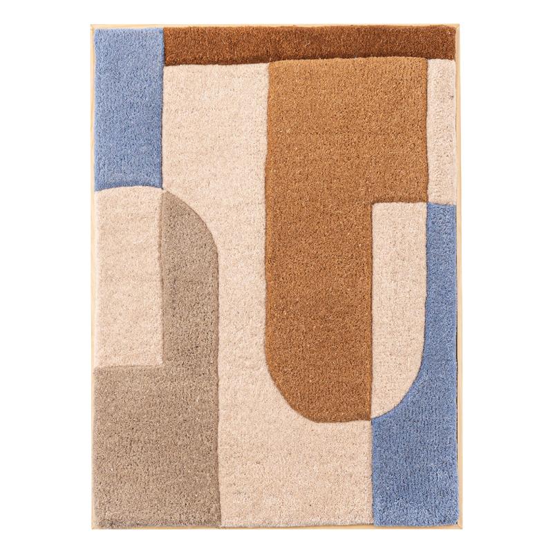 東谷 アートパネル 壁掛け タフティング 立てかけ ウール 抽象的 幾何