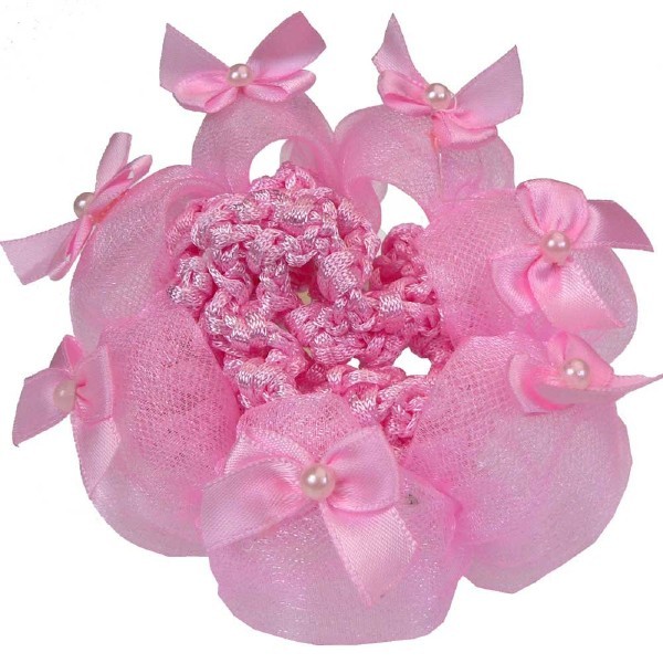 ヘアアクセサリー お団子ネット 髪飾り リボン シニヨンネット バレエ