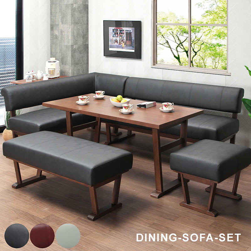 ダイニングソファーセット 5点 LD兼用 6人掛け : 家具通販 ぴぃーす