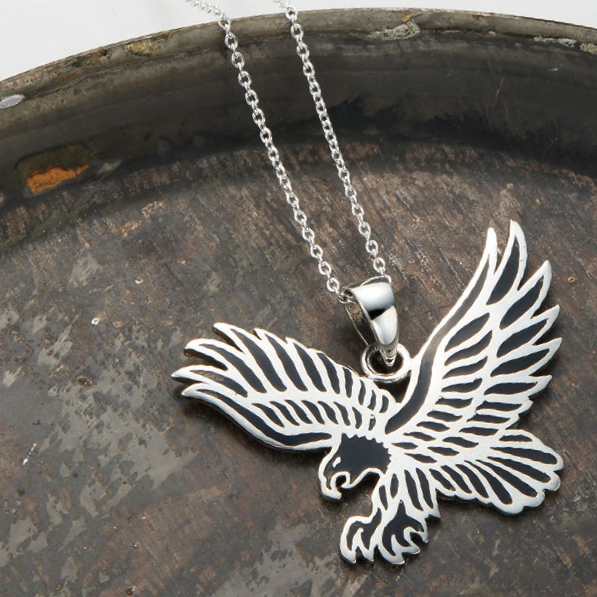 ネックレス ペンダント メンズ シルバー925 イーグル 鷲 ワシ 羽 鳥