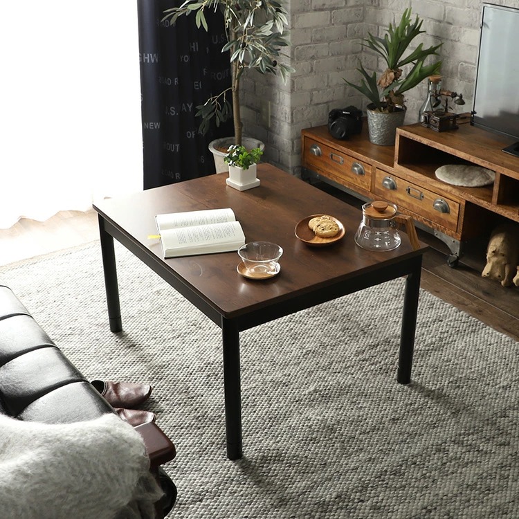 グラムスタイル こたつ おしゃれ 座卓 テーブル 長方形 ブラウン 茶色