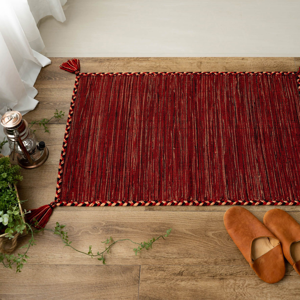 サヤンサヤン 玄関マット キリム 室内 屋内 50×80 ラグ ラグマット