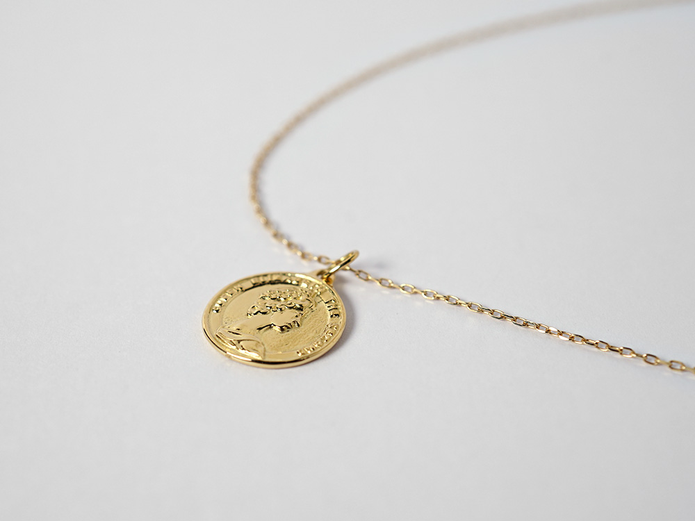 K18 エリザベス コインペンダントトップ 14mm レディース エリザベス2