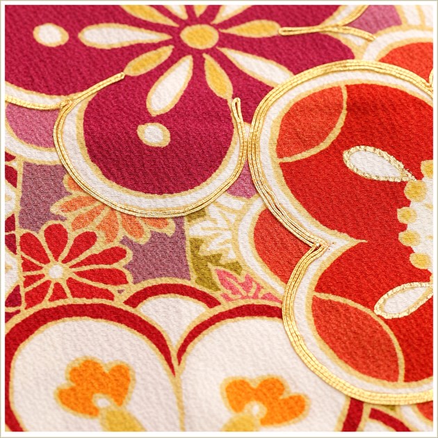 10歳〜13歳 正絹 ジュニア振袖レンタル jk0214 女の子 ジュニア着物 十