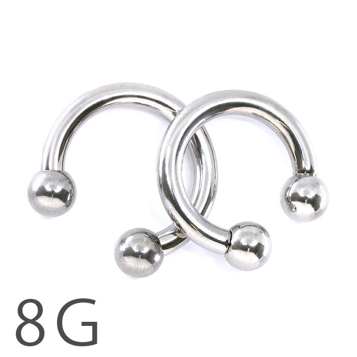 凛 RIN ボディピアス 8G 軟骨ピアス ラージゲージ サーキュラー