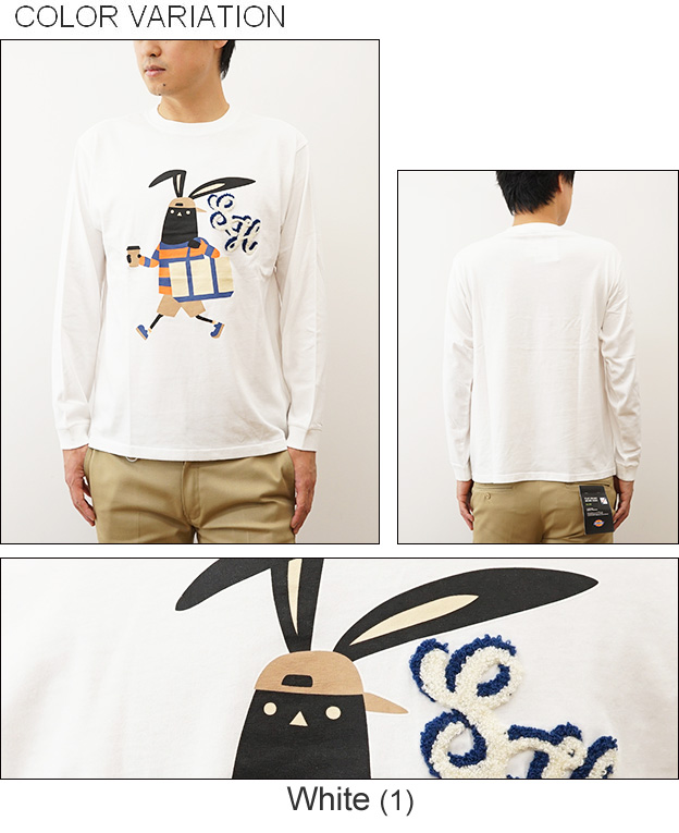 Shabby シャビ ロンT プリント 長袖 Tシャツ トートバッグ メンズ