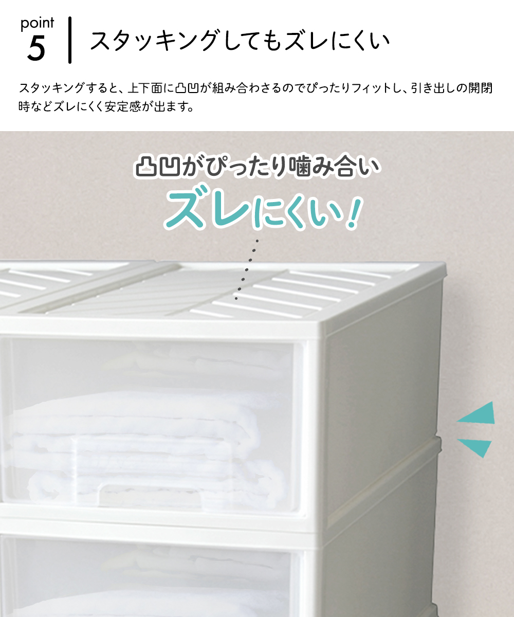 クローゼット 収納ケース 引き出し ファインコンテナ 浅型 3個セット
