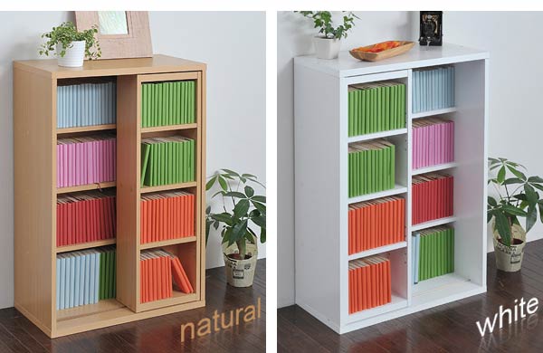 6BOXシリーズ スライド書棚 シンプルなスライド式本棚／ディスプレイ