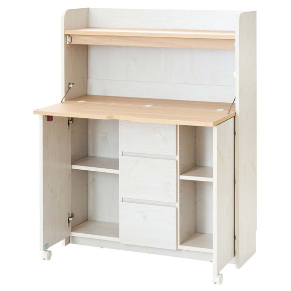 ライティングビューロー 勉強机 折りたためる ライティングデスク 幅90