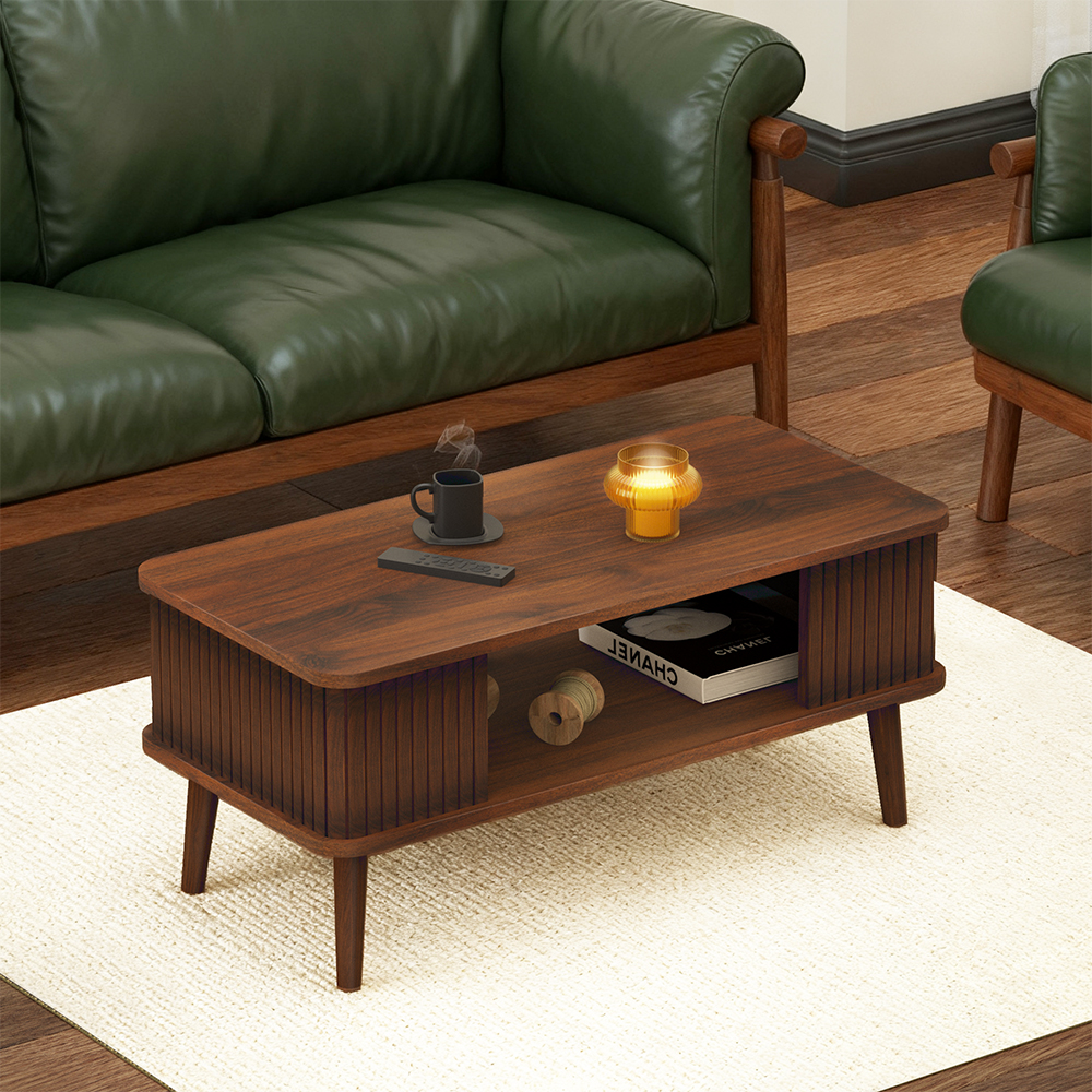 棚付きテーブル 幅77cm ローテーブル センターテーブル リビング