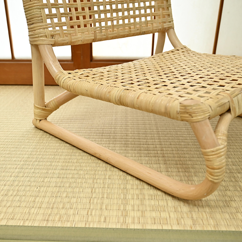 籐座椅子 ラタン ローチェア 四ツ目編み仕上げ 天然素材 C060ND