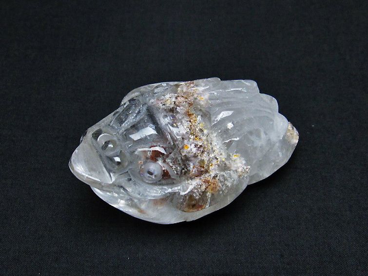 ガーデンクォーツ（庭園水晶）ヒマラヤ水晶金蟾[T261-1317]