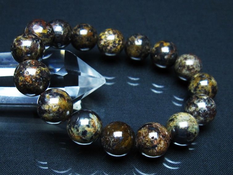 コンドライト「サハラNWA869隕石」 ブレスレット 13mm [t352-1862]