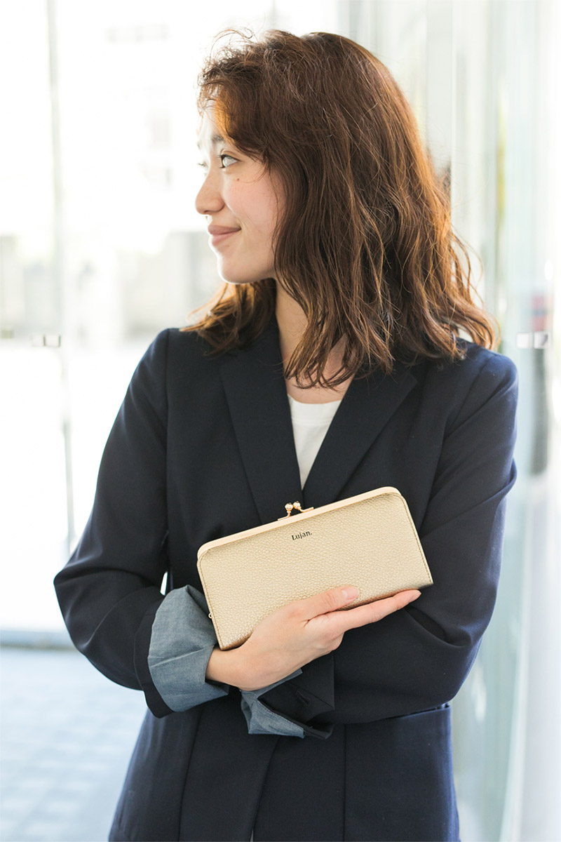ルワン 3年保証＋プレゼント付 Lujan がま口長財布 92540 : こだわりの