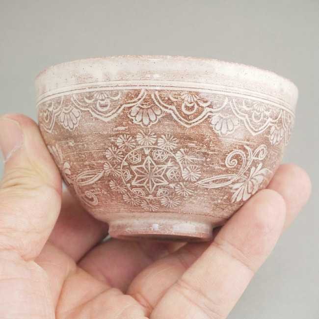 京焼 清水焼 三島花紋お茶呑茶碗 治兵衛 単品 : 松韻堂 Yahoo!店