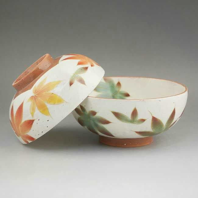 京焼 清水焼 白掛紅葉夫婦茶碗 陶あん : 松韻堂 Yahoo!店 - 通販