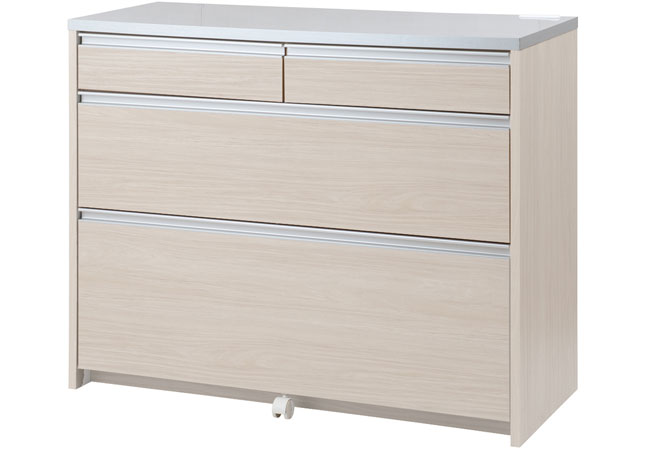 キッチンカウンター 引き出し収納 コンセント付き 幅110 高さ87 日本製