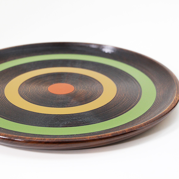 丸盆 木製 トレー トレイ お盆 日本製 30cm 漆塗り 独楽 漆器 木 和