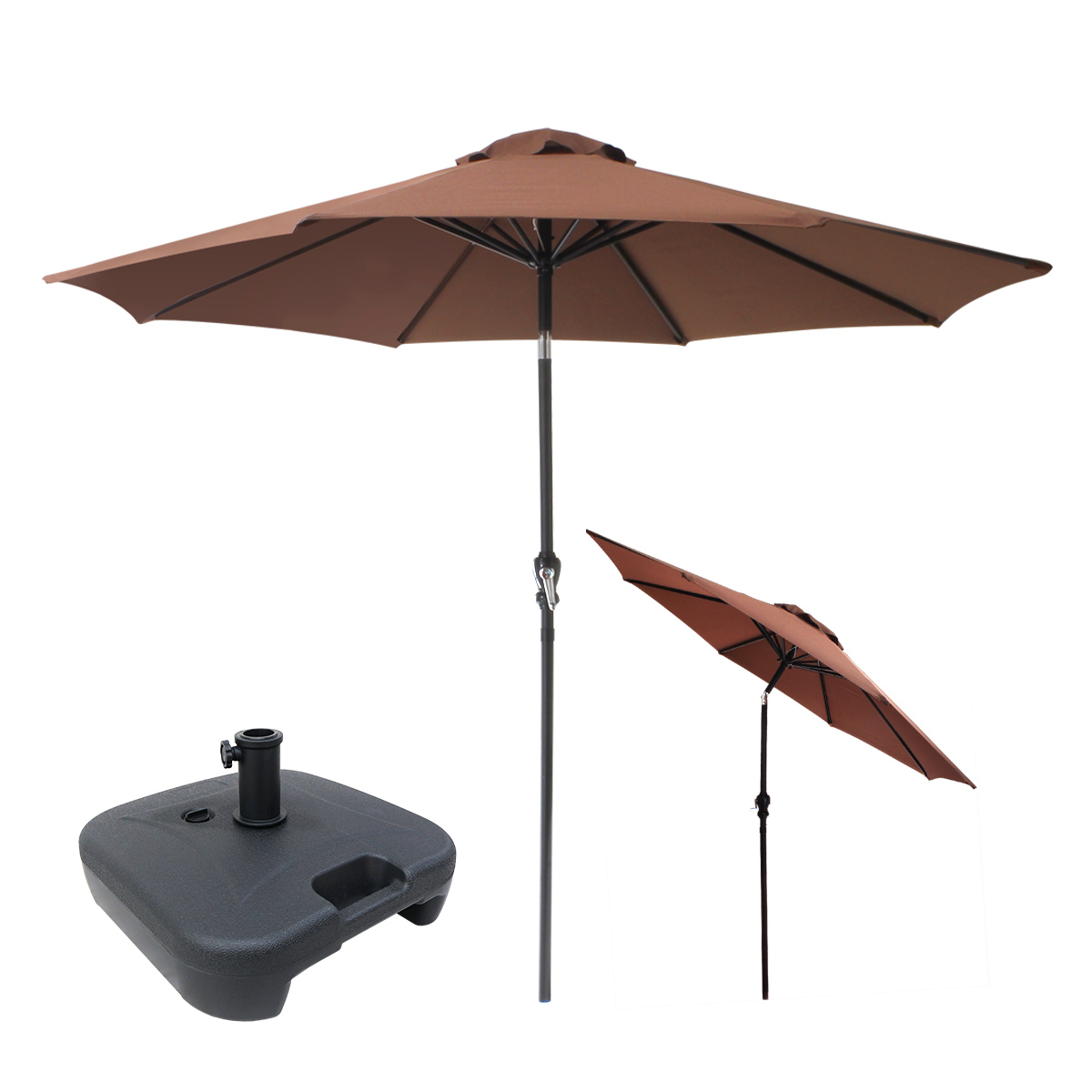 WEIMALL（ウェイモール） ガーデンパラソル 270cm 大型 角度調節