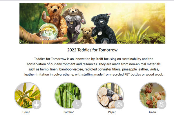 シュタイフ 2022年日本限定 テディーズ フォー トゥモロー 招き猫 2022