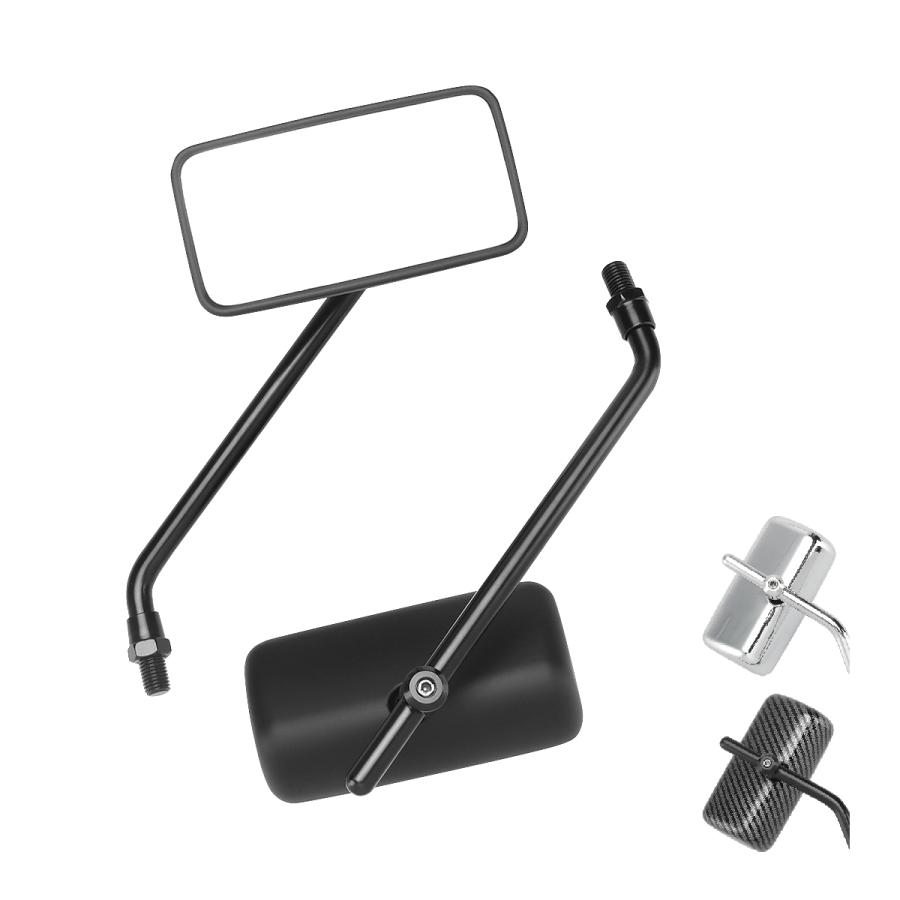 バイク ポリゴン ミラー 角型 多角形 汎用 左右セット M10 正逆ネジ