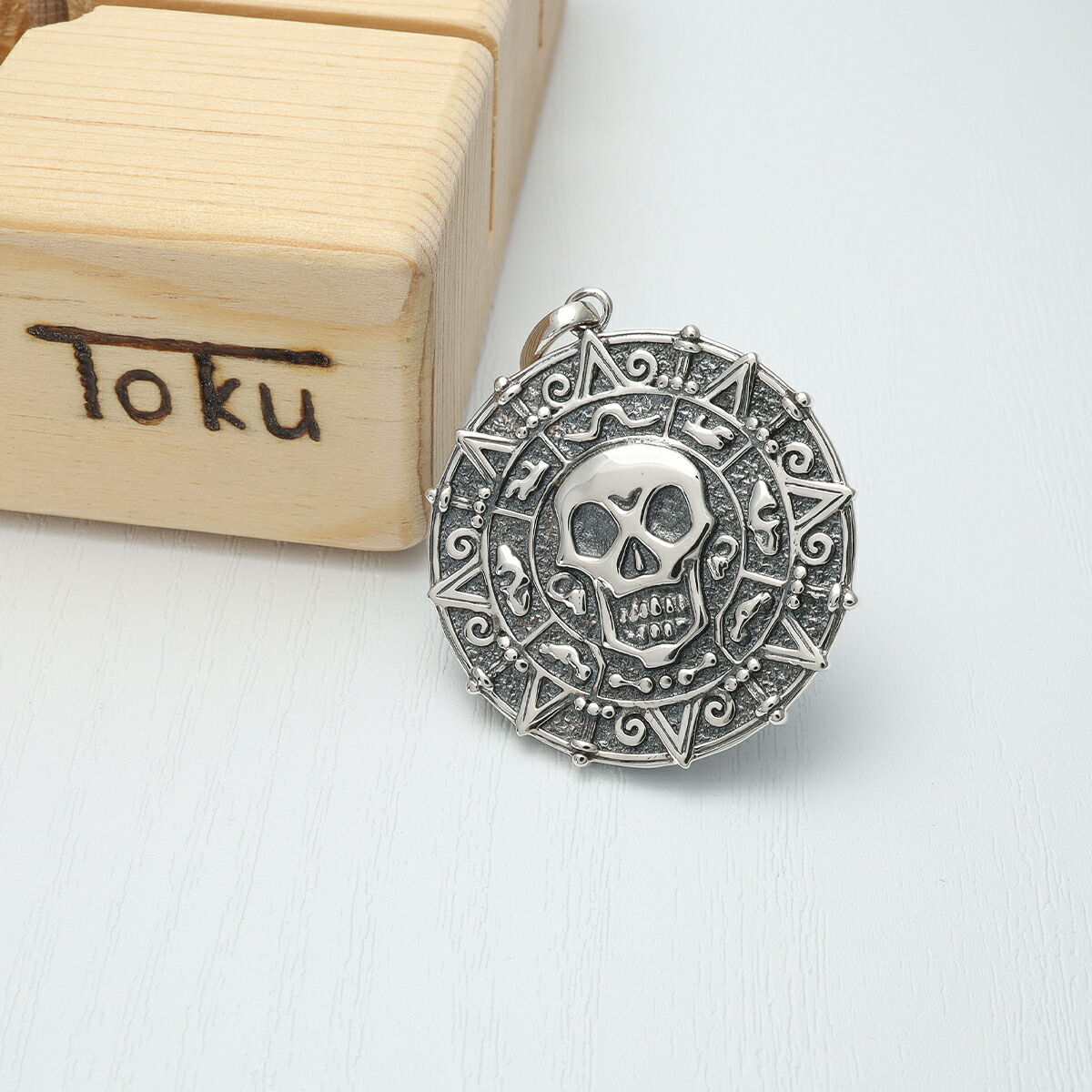 ネックレストップ ペンダントトップ 海賊 金貨 コイン スカル ドクロ