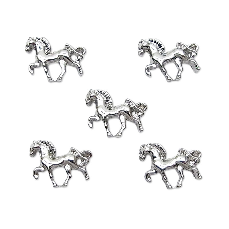 ネイル メタル パーツ 馬 ホース 5個入り 150 : ココロネイル