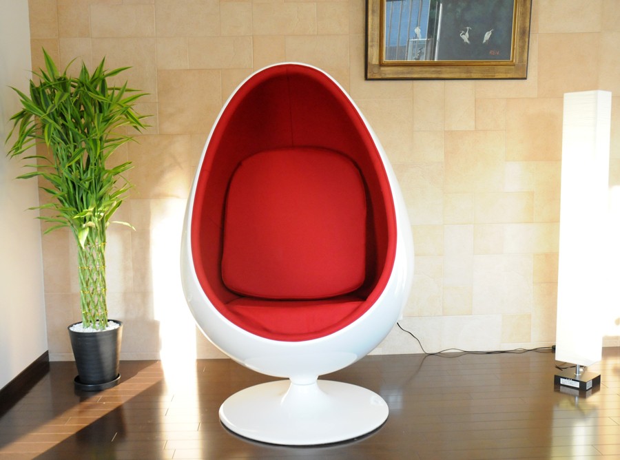 Sessle Eye ボールチェア エーロ・アールニオ 色ホワイト×レッド sofa