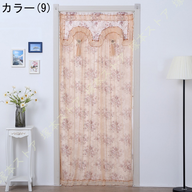 のれん レース 二重のれん 目隠し 暖簾 和風 洋風 エレガント 間仕切り