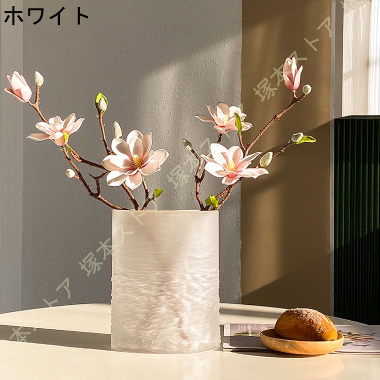 花瓶 おしゃれ ガラス 小さめ 倒れにくい 大きいサイズ 月型 フラワー