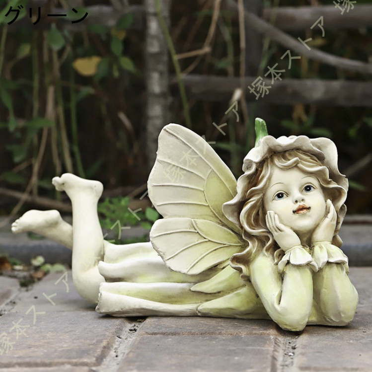 置物 天使 エンゼル エンジェル かわいい オブジェ 薔薇 雑貨 姫系