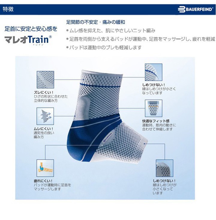 足首サポーター 片足用 1枚入り 右足 左足 バウアーファインド