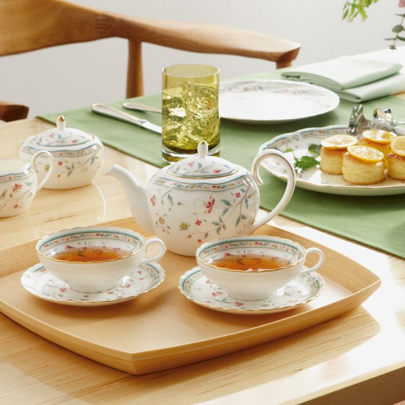 ノリタケ Noritake 花更紗 ティー碗皿ペアセット ティーカップ