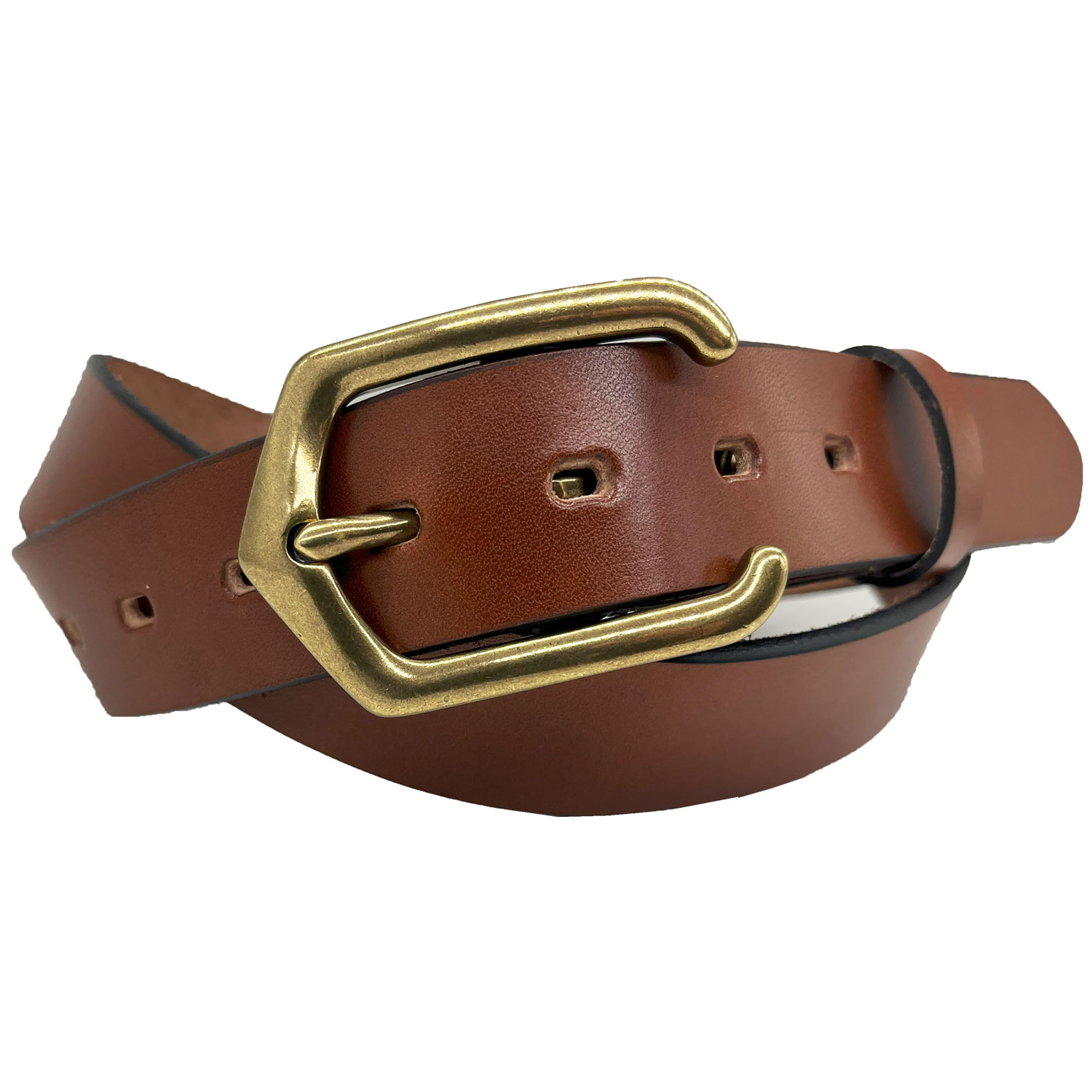 ベルト 栃木レザー メンズ 本革 真鍮 バックル 真鍮ベルト 35mm L