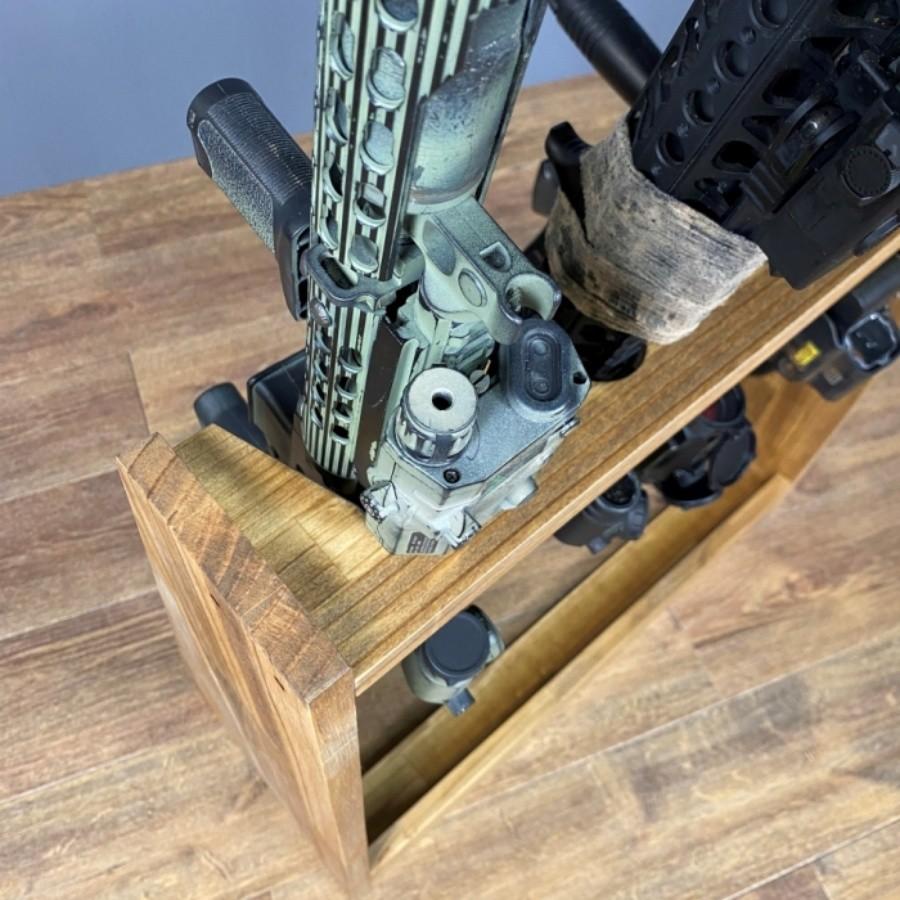 WOODWORKS ガンラック 5丁掛 ( 色：ライトブラウン) 木製 日本製