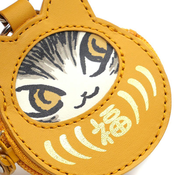 猫だるま小銭キー＃2 黄 わちふぃーるど ダヤン 小銭 ネコ : わちふぃ