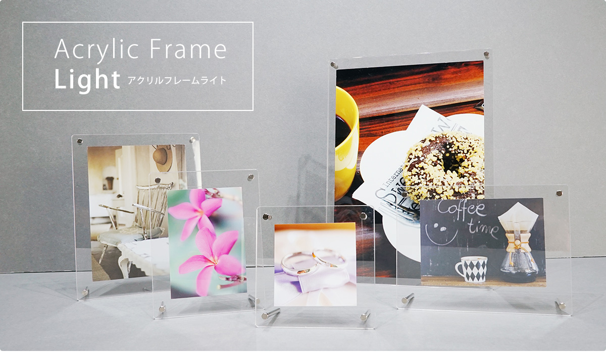 万丈（VANJOH） フォトフレーム L判 89×127mm アクリルフレーム ライト