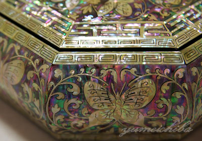 韓国漆螺鈿八角小物入れ菓子器 蝶 : チマチョゴリと韓国雑貨の専門店夢