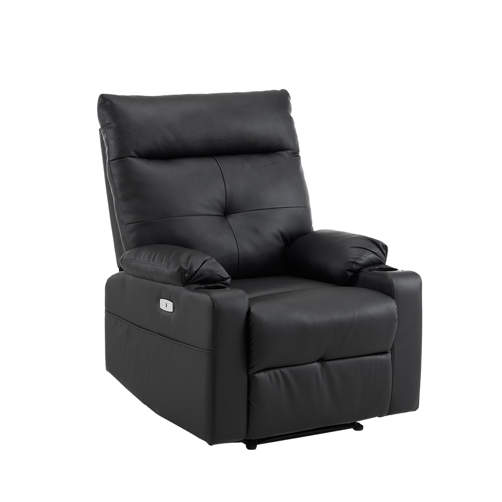 BTM グレー28580円【振動機能あり】リクライニングチェア スマホ充電可