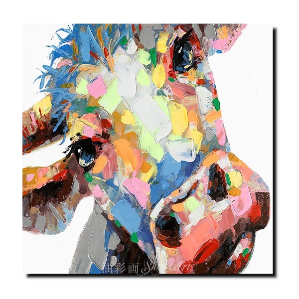 アニマルポップアート 選べるサイズ・デザイン 手書きの油彩画