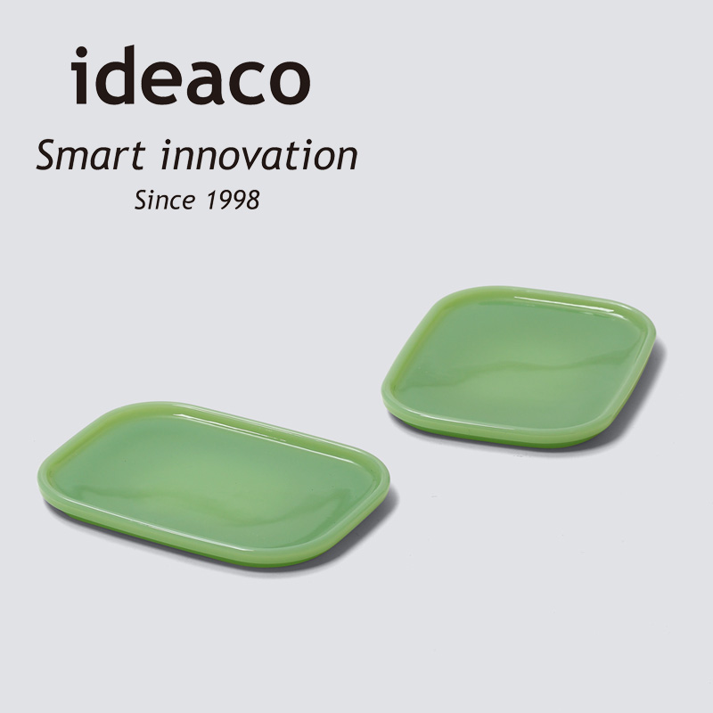 ideaco（イデアコ） ideaco MilkGlass square plate / 2pcs (ミルク