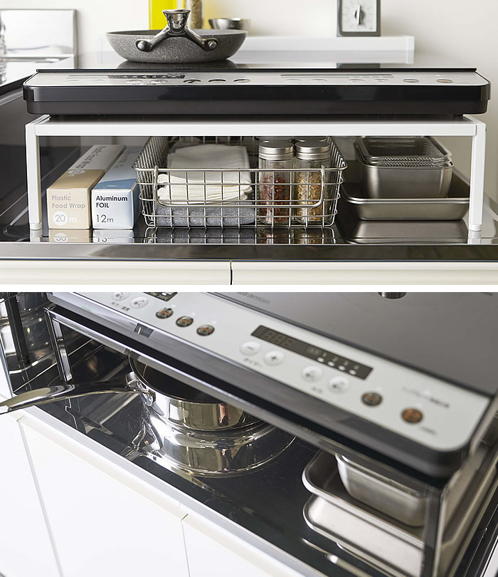 tower 棚付きIHクッキングヒーターラック タワー 台 スタンド IH調理器