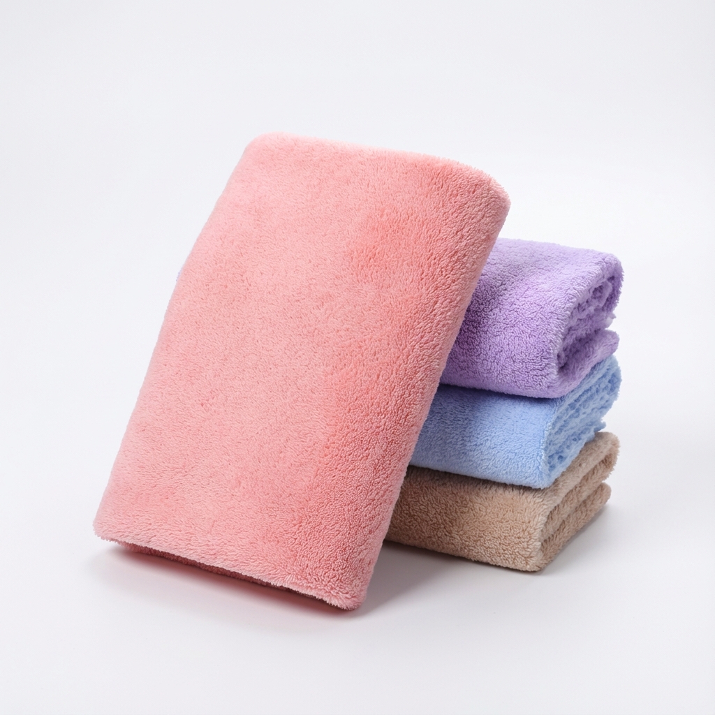 タオル 4枚セット フェイスタオル マイクロファイバー ヘアタオル 75cm