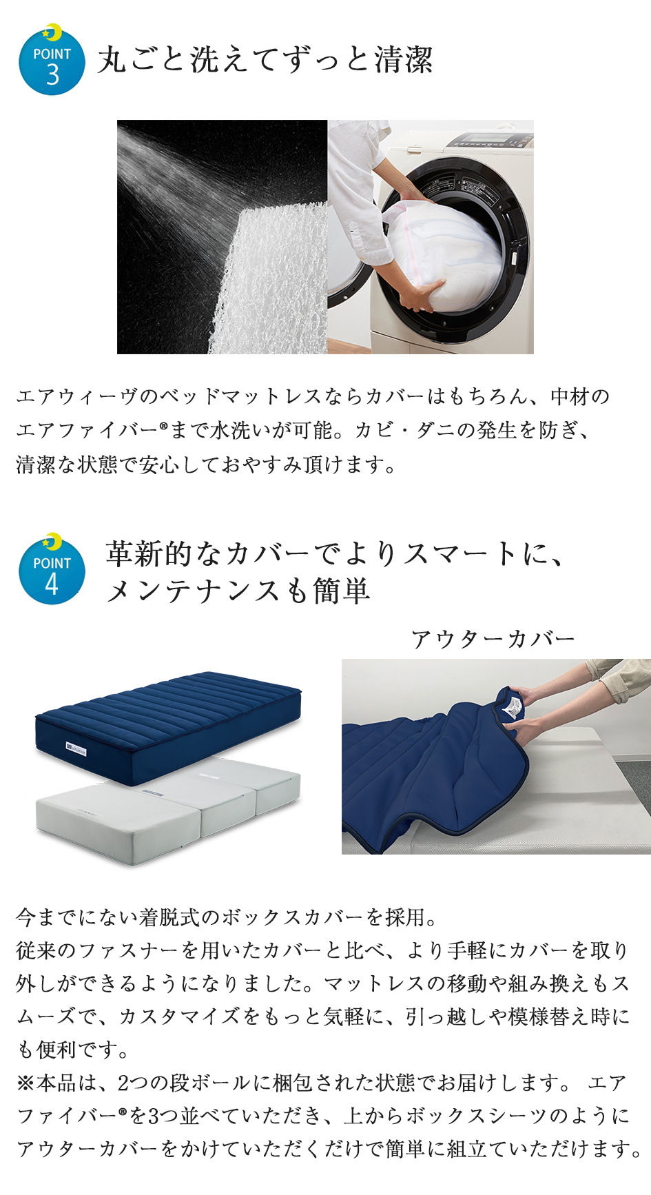 エアウィーヴ（airweave） ベッドマットレス S04p シングル お客様組立