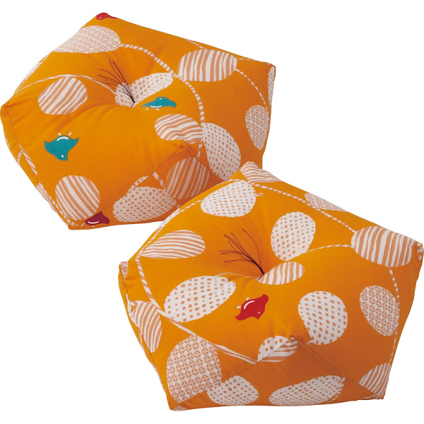 お手玉型小座布団2枚セット（ちどり）オレンジ | シャディギフトモール