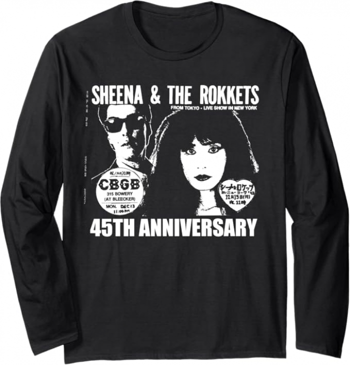 限定】シーナ＆ロケッツ45周年記念 ロングTシャツ-ブラック