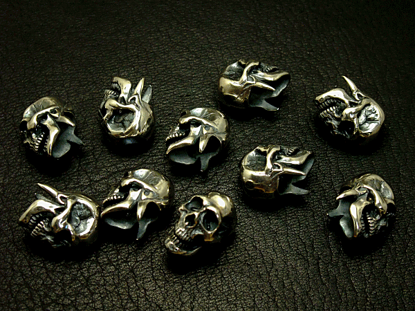 シルバー製スカルビーズ